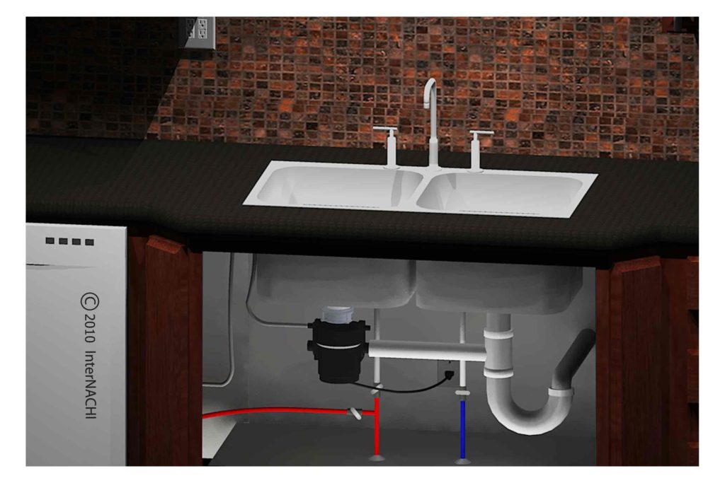 inspecting kitchen sink plumbing traps
